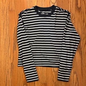 ATM Anthony Thomas Melillo Navy and White Striped Top